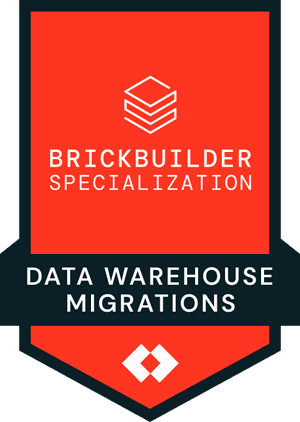 Databricks Brickbuilder Specialization: Data Warehouse Migrations badge