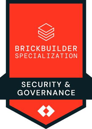 Databricks Brickbuilder Specialization: Security and Governance badge