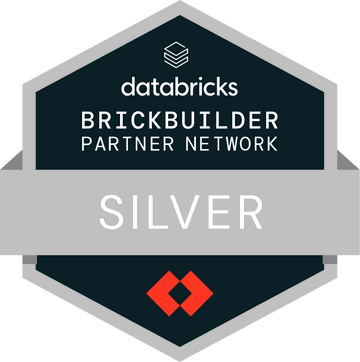 Databricks Brickbuilder Partner Network Silver partner badge
